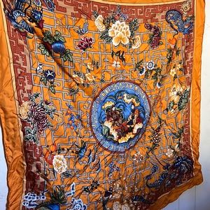 Hermes Vintage 100% Silk Scarf